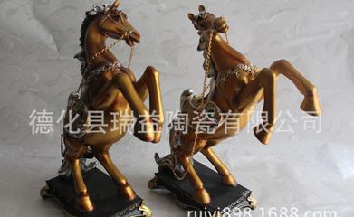 批發樹脂 動物系列 駿馬奔騰 家居裝飾 工藝品擺件 A098