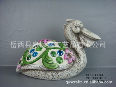 【工藝品工廠直銷 可訂做可批發(fā) 陶瓷 花園擺飾之鵝 中】價格,廠家,圖片,陶瓷工藝品,岳西縣泉源盛工藝品-