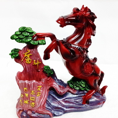 批發采購塑料、樹脂工藝品-樹脂馬筆筒奮斗拼搏家居擺件批發采購-塑料、樹脂工藝品盡.