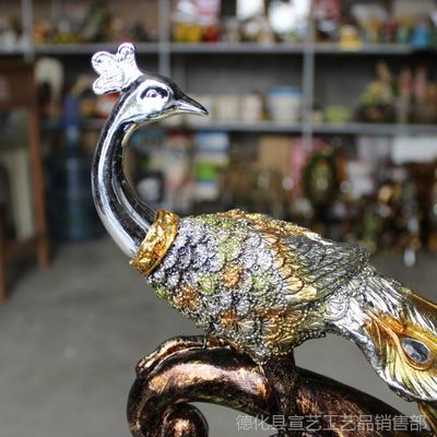 【批發創意樹脂工藝品美麗孔雀 電腦桌客廳家居裝飾品圖片】批發創意樹脂工藝品美麗孔雀 電腦桌客廳家居裝飾品圖片大全 - 德化縣宣藝工藝品銷售部