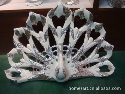 【批發樹脂工藝品擺件 孔雀開屏 居家創意家居飾品 高檔商務好禮】價格,廠家,圖片,塑料、樹脂工藝品,藝術家居館-