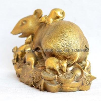 批發(fā)精工純銅 招財(cái)鼠 金錢鼠擺件 家居銅器裝飾品工藝品風(fēng)水?dāng)[設(shè)