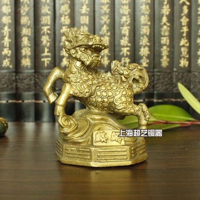 開光純銅麒麟擺件風水家居飾品金屬工藝品生產批發定做火五方神