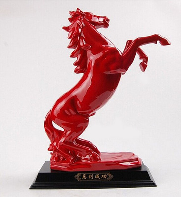 馬到成功陶瓷工藝品_陶器工藝品批發