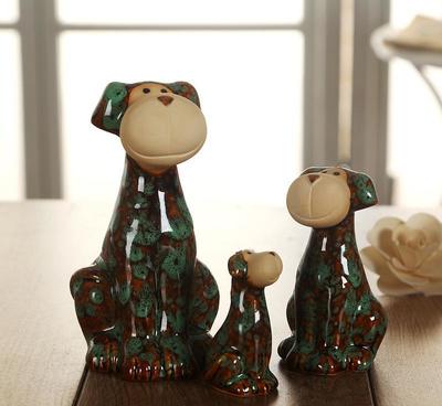 經(jīng)典斑點狗套三組合家居擺件 陶瓷工藝品批發(fā) czm 2000