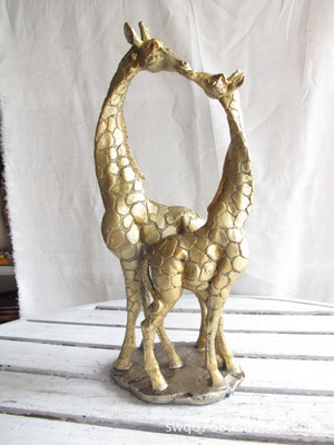 【批發樹脂梅花鹿工藝品 歐式高檔家居母子鹿擺件8412】價格,廠家,圖片,塑料、樹脂工藝品,福建省德化縣利源陶瓷-