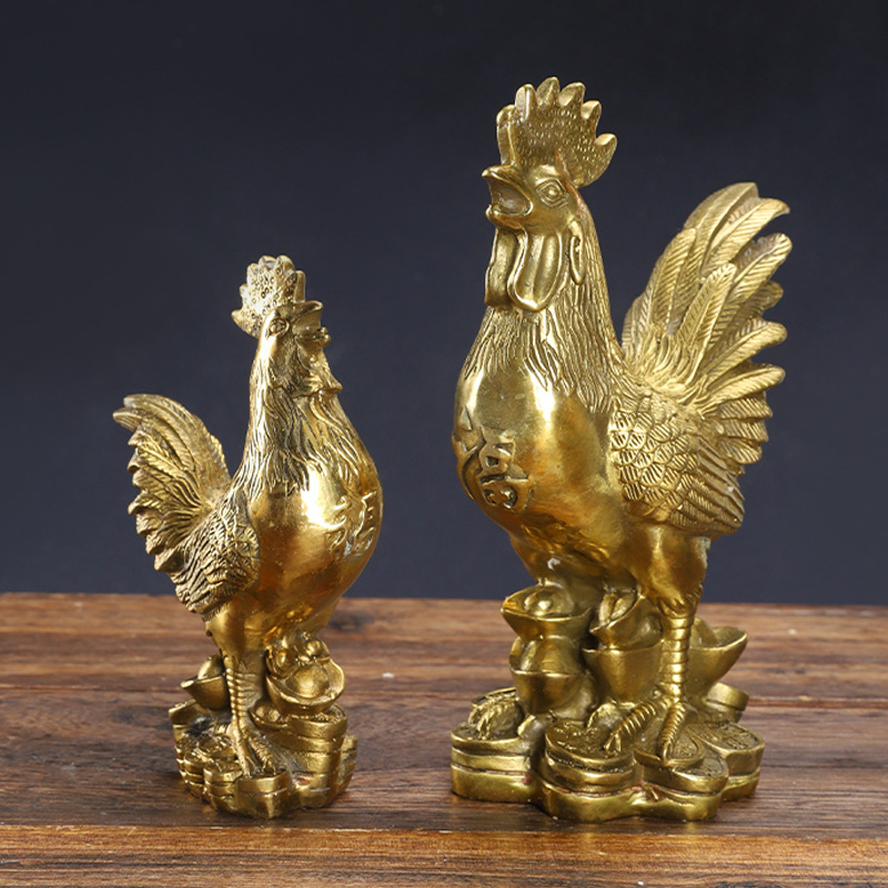 銅福雞生肖雞銅公雞元寶金錢雞銅器工藝品禮品廠家批發(fā)