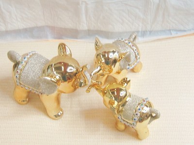 【吉祥三寶大象/陶瓷工藝品/工藝品/ 大象 工藝品批發 電鍍陶瓷工藝】價格,廠家,圖片,陶瓷工藝品,義烏市瀟涵電子商務商行-