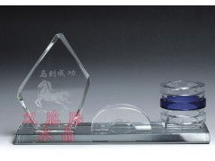 水晶三件套,水晶辦公用品,商務禮品,水晶工藝品批發,水晶