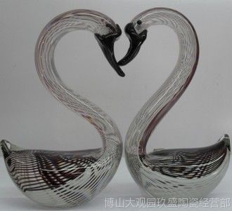 批發琉璃工藝品,禮品,拉絲天鵝
