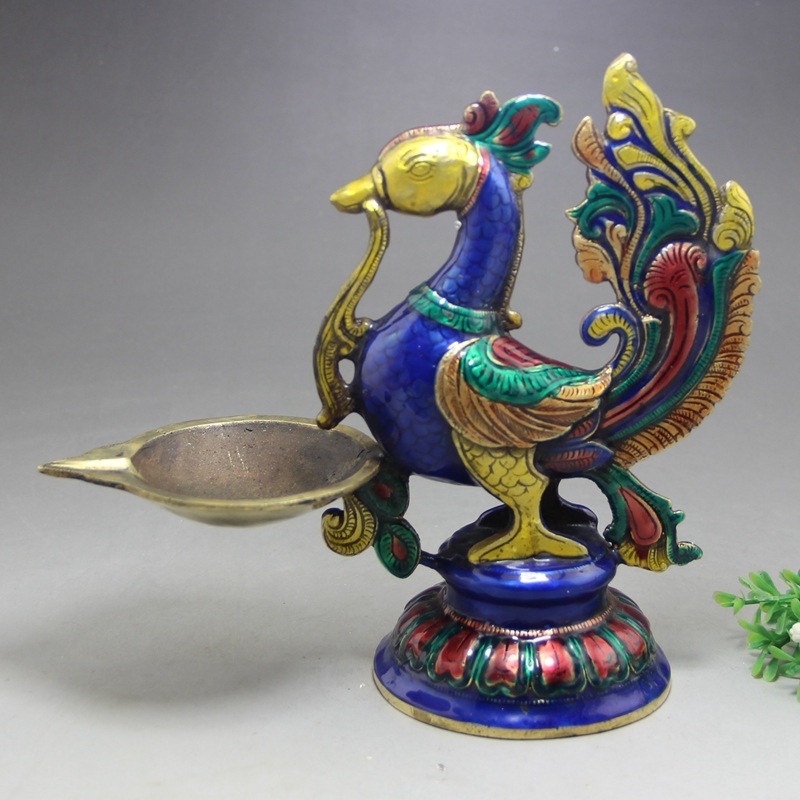 批發(fā)收藏古玩工藝品景泰藍(lán)琺瑯銅胎長壽佛像家居擺件