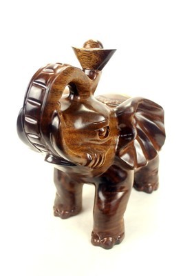 批發采購木質工藝品-廠家直銷混批木制工藝品吸財大象風水擺件木雕大象新款本色PJ批.