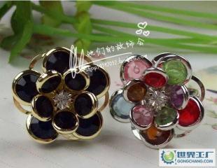 個性黑色山茶花戒指韓國明星飾品批發_禮品、工藝品、飾品_世界工廠網中國產品信息庫