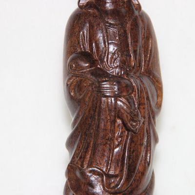 廠家直銷 越南天然沉香木雕蓮花如意觀音擺件 木質(zhì)工藝品批發(fā)