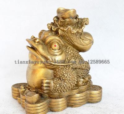 【批發精工純銅 發財金蟾擺件 白菜金蟾風水擺件 招財旺財工藝品】價格_廠家_圖片 -