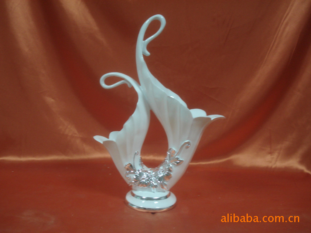 批發家居工藝品,批發家居擺件,提手花籃,雙頭花插