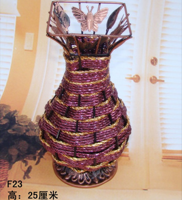 【鐵藝編織花瓶11】價格,廠家,批發,植物工藝品,龔燕丹-中國網庫