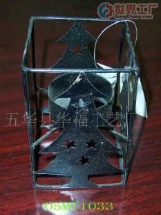 批發方形圣誕樹燭杯 點亮節日溫馨的工藝精品