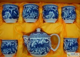 陶瓷杯批發(fā)與定制 7頭雙層茶具促銷，打造高性價(jià)比工藝禮品